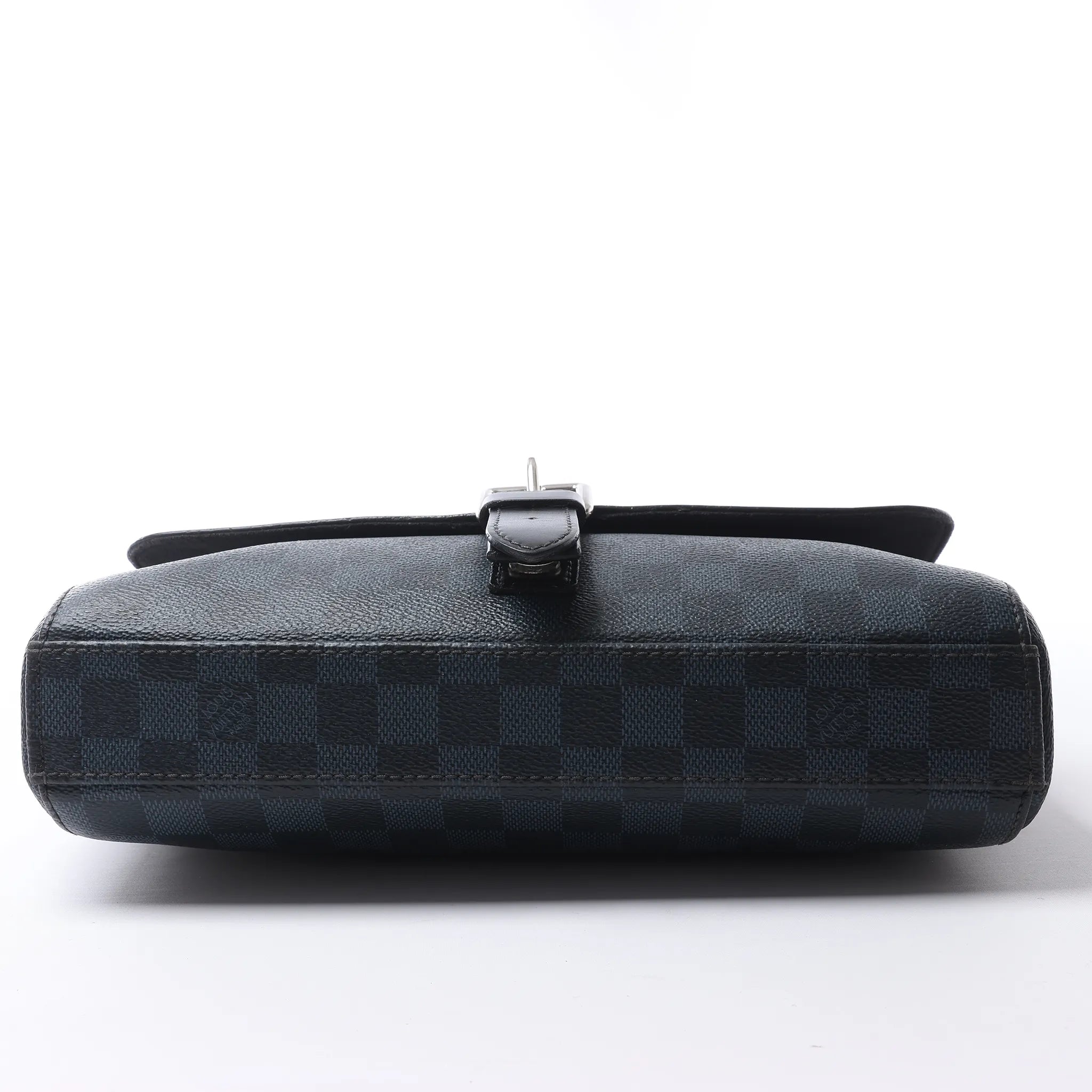 Louis Vuitton Newport PM Damier Cobalt Messenger Crossbody Bag in Black x Navy N41587