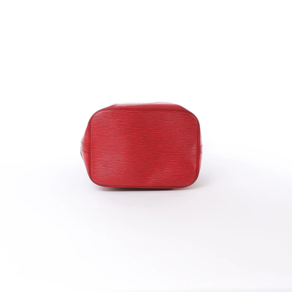 Louis Vuitton Noe Epi Leather Shoulder Bag in Black x Castilian Red M44017