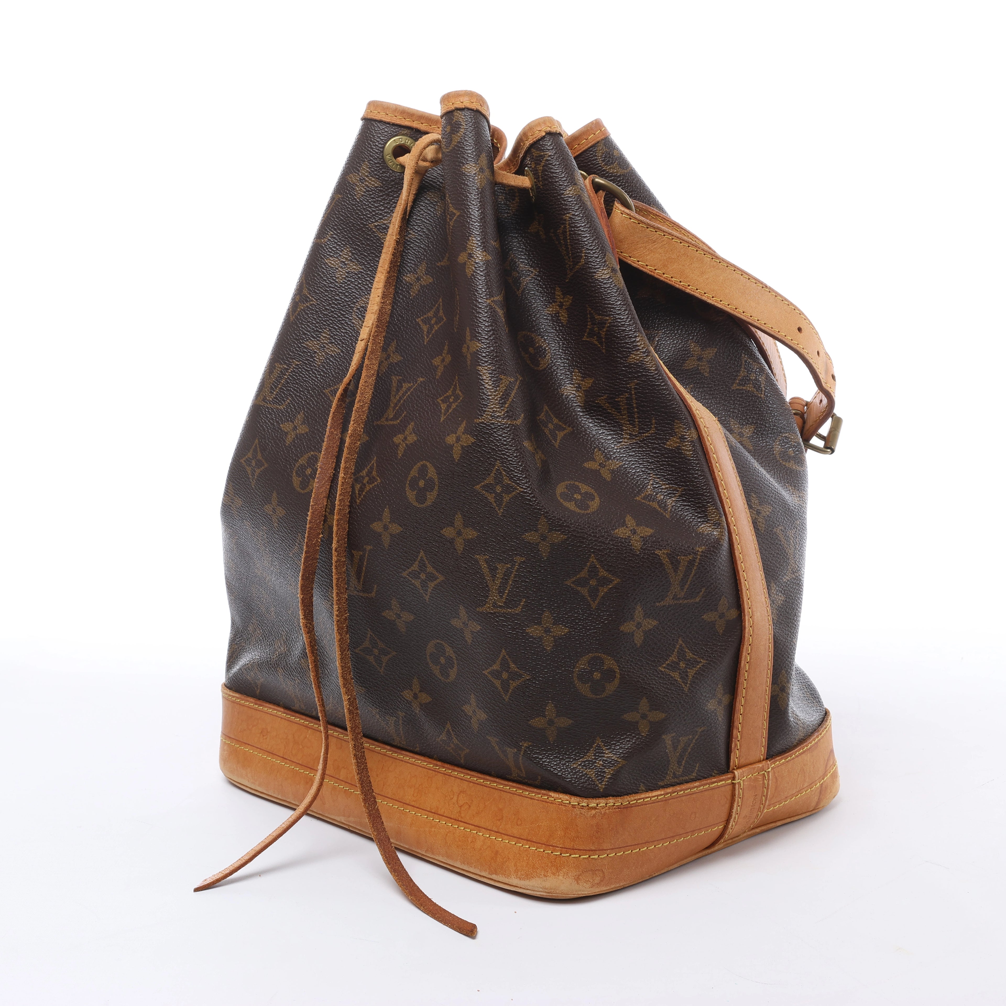 Louis Vuitton Noe Monogram Canvas Shoulder Bag in Brown M42224