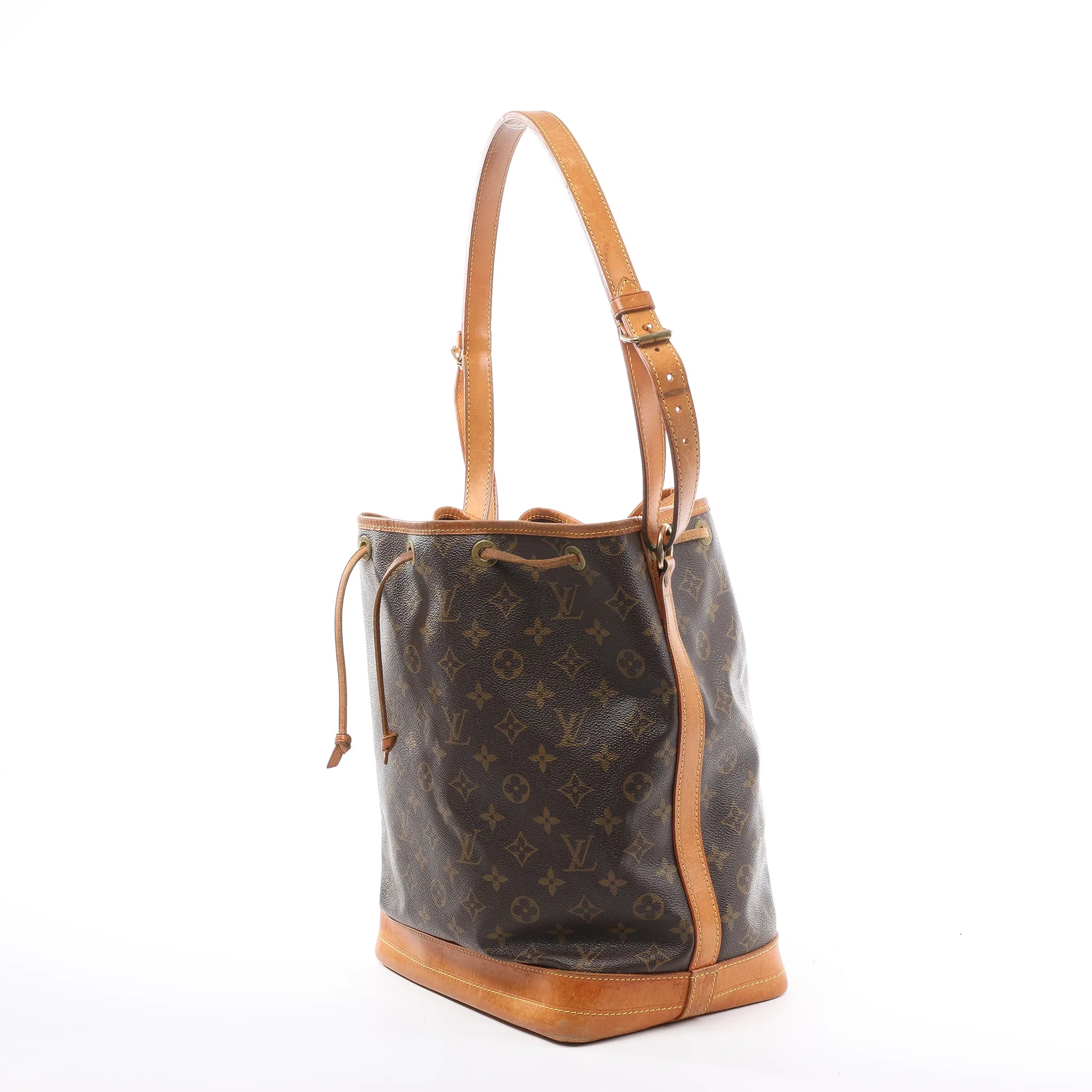 Louis Vuitton Noe Monogram Canvas Shoulder Bag in Brown M42224