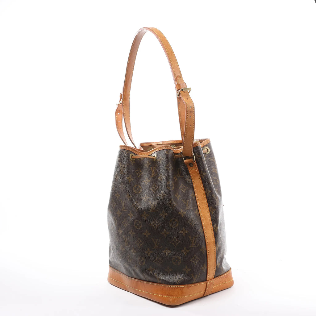 Louis Vuitton Noe Monogram Canvas Shoulder Bag in Brown M42224