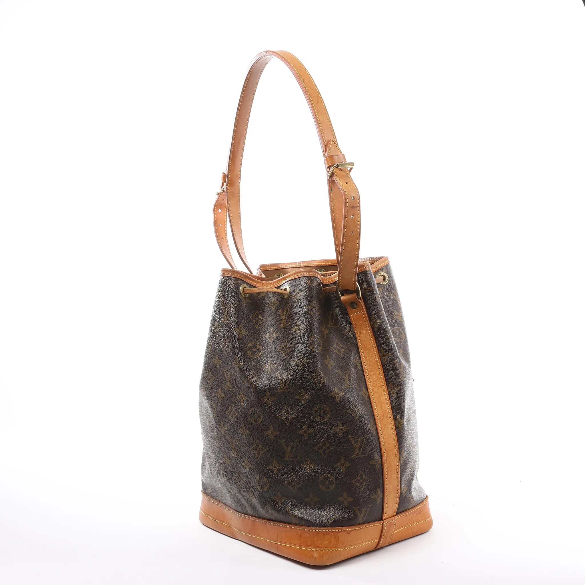Louis Vuitton Noe Monogram Canvas Shoulder Bag in Brown M42224