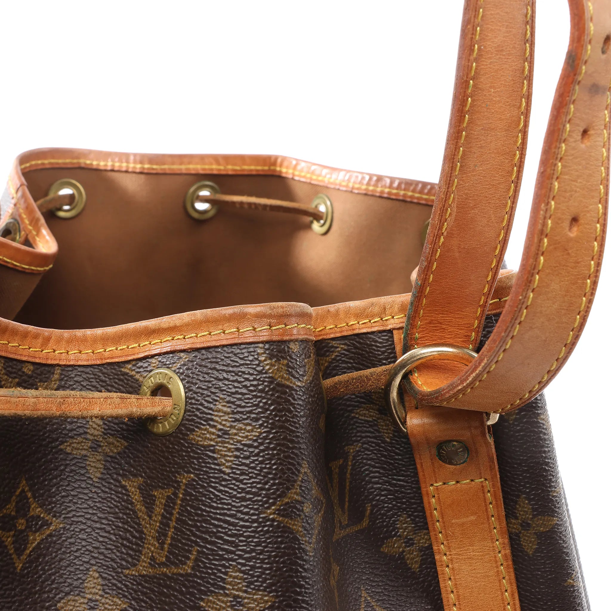 Louis Vuitton Noe Monogram Canvas Shoulder Bag in Brown M42224