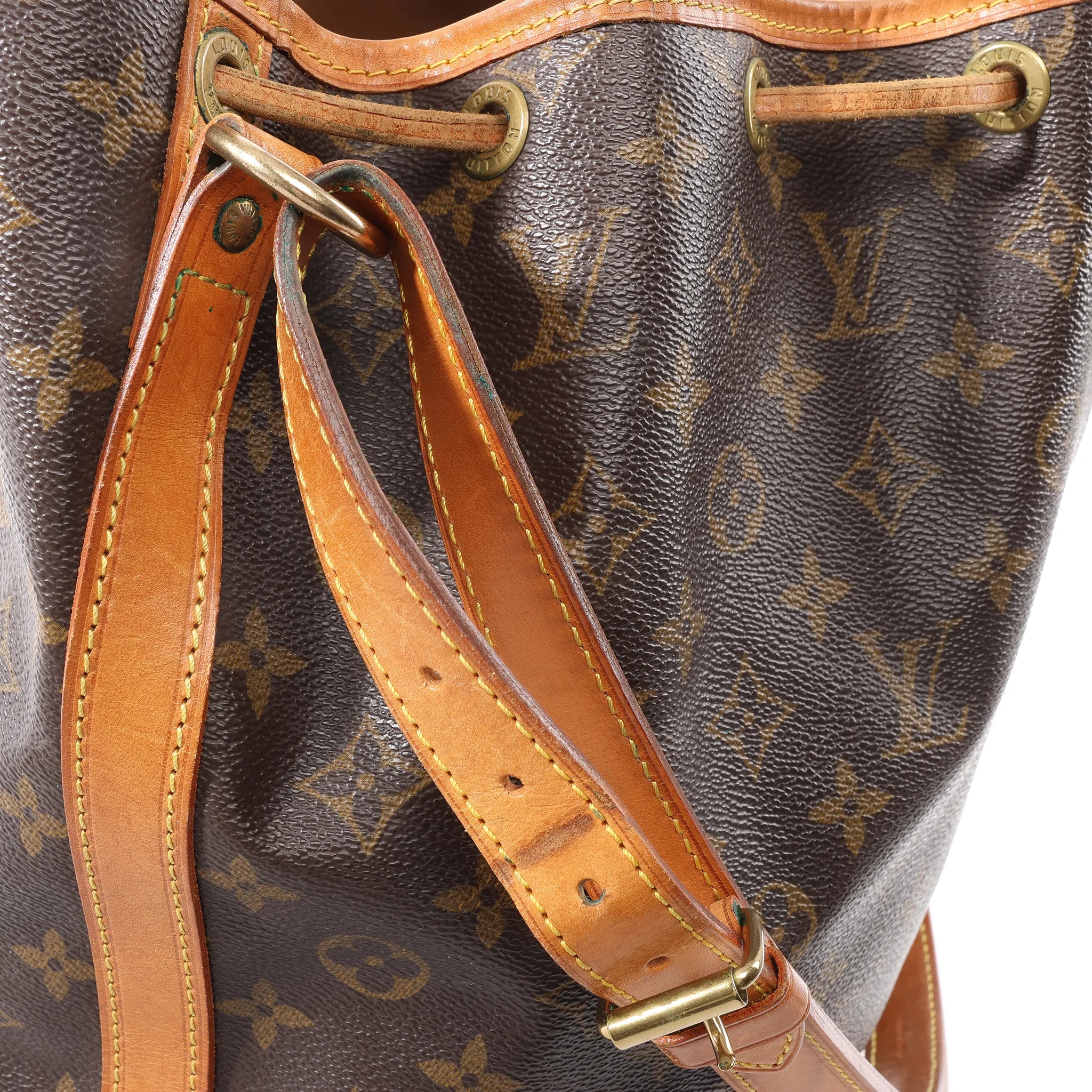 Louis Vuitton Noe Monogram Canvas Shoulder Bag in Brown M42224