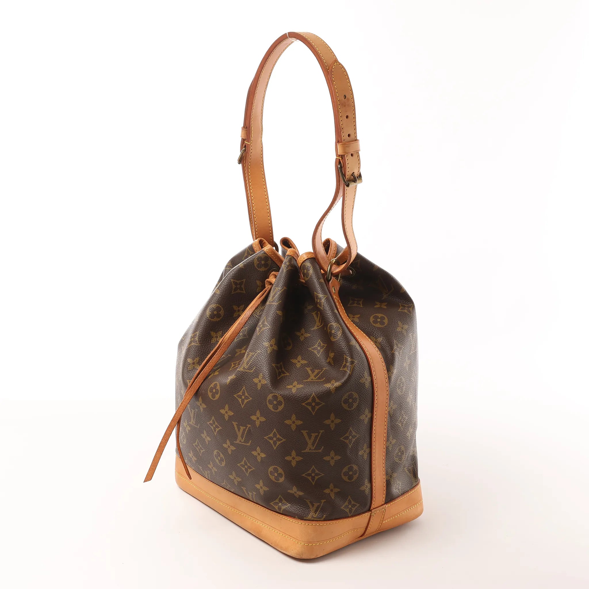 Louis Vuitton Noe Monogram Canvas Shoulder Bag in Brown M42224
