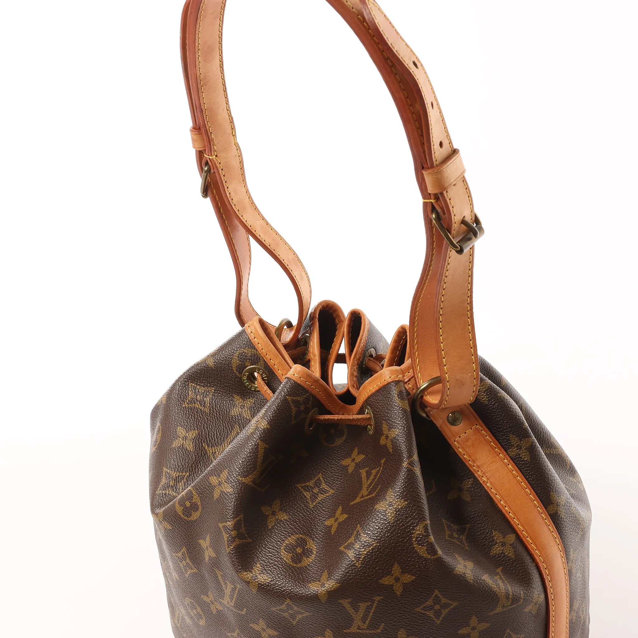 Louis Vuitton Noe Monogram Canvas Shoulder Bag in Brown M42224