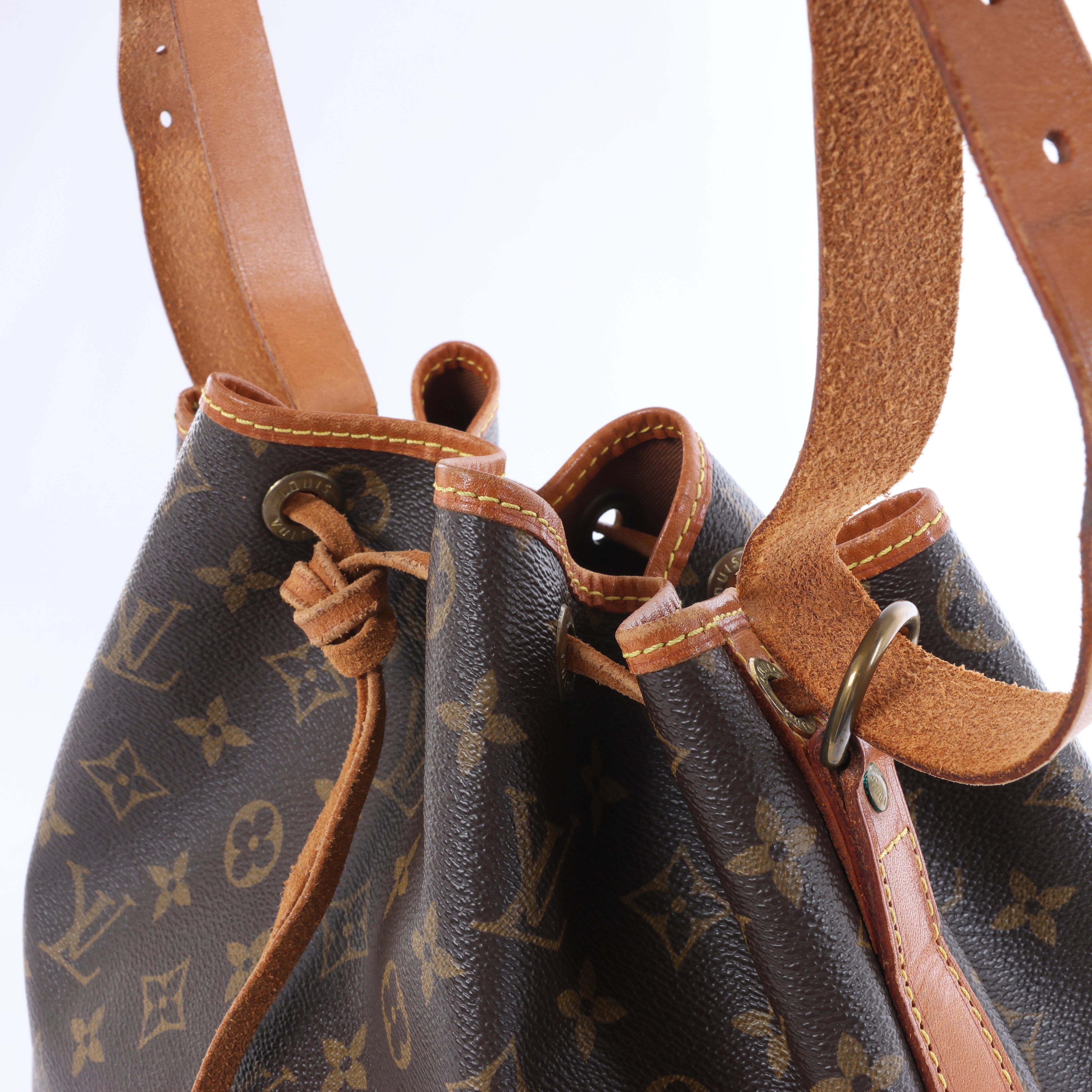 Louis Vuitton Noe Monogram Canvas Shoulder Bag in Brown M42224