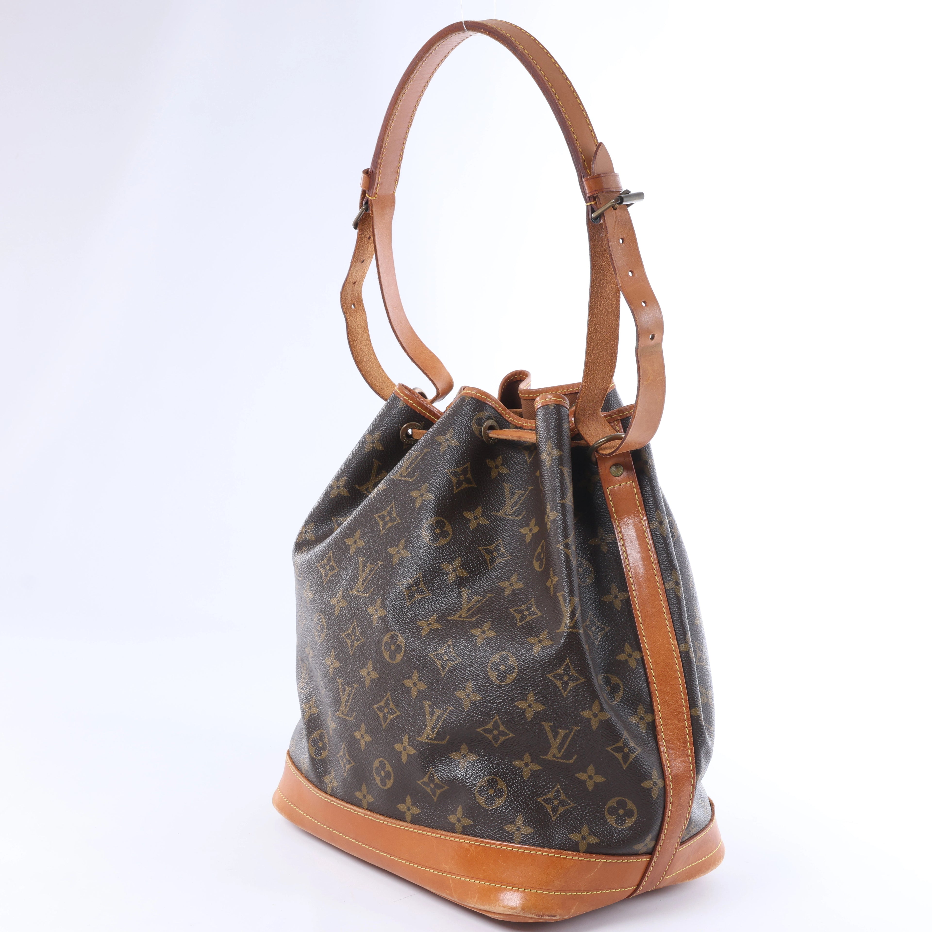 Louis Vuitton Noe Monogram Canvas Shoulder Bag in Brown M42224