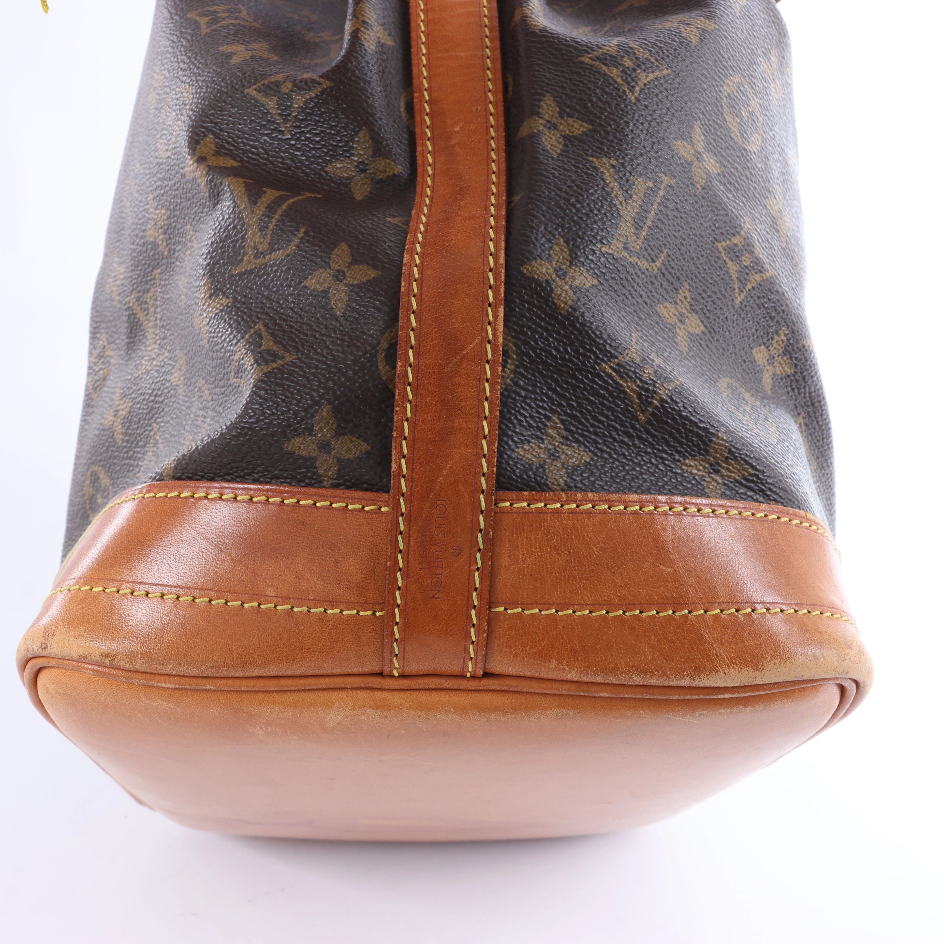 Louis Vuitton Noe Monogram Canvas Shoulder Bag in Brown M42224