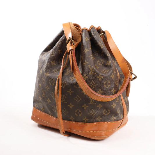Louis Vuitton Noe Monogram Canvas Shoulder Bag in Brown M42224