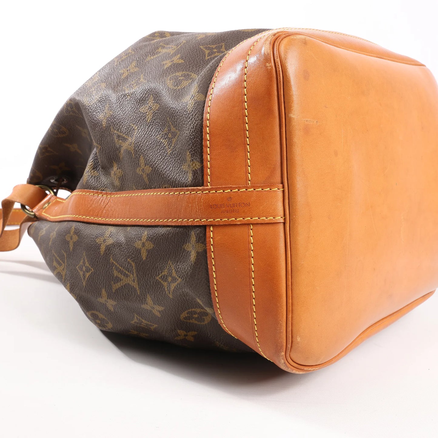 Louis Vuitton Noe Monogram Canvas Shoulder Bag in Brown M42224