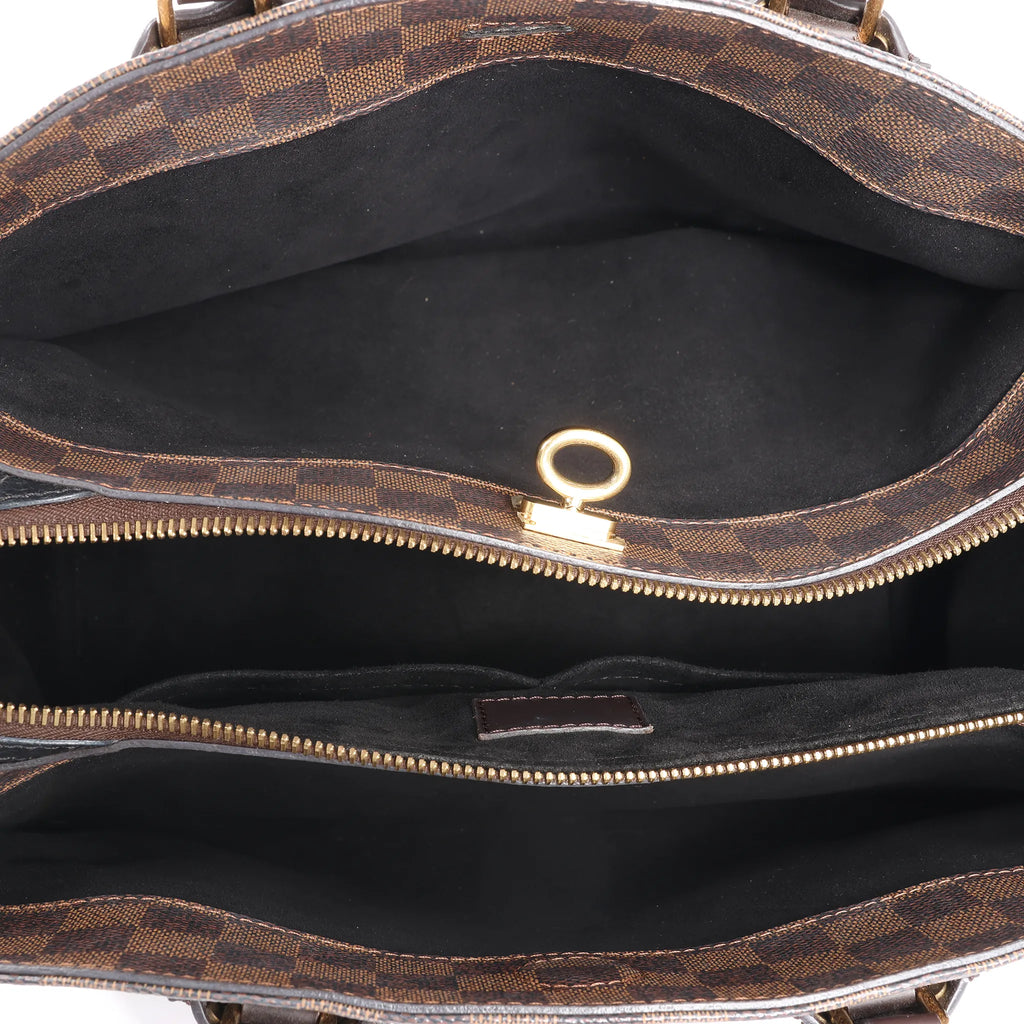 Louis Vuitton Normandy Damier Ebene Handbag in Brown x Black N41487