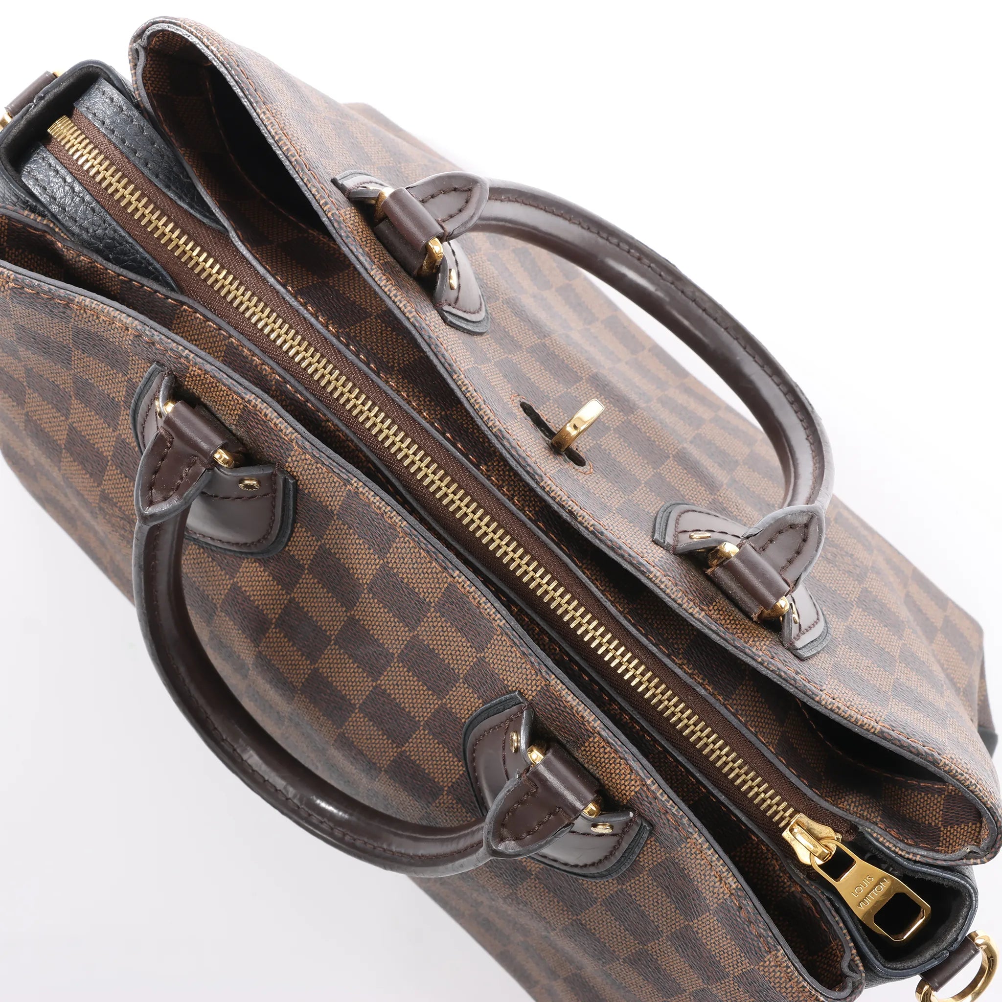 Louis Vuitton Normandy Damier Ebene Handbag in Brown x Black N41487
