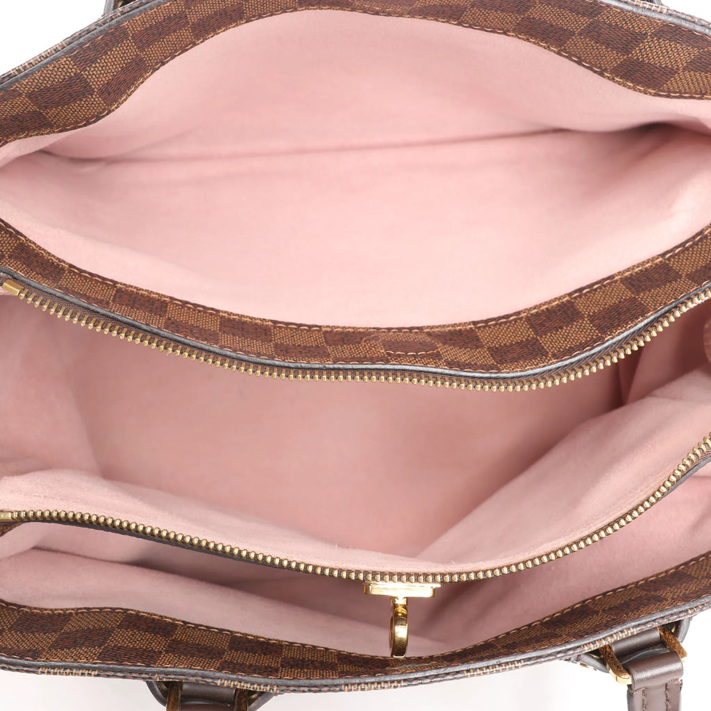 Louis Vuitton Normandy Damier Ebene 2Way Handbag in Brown x Pink N41488