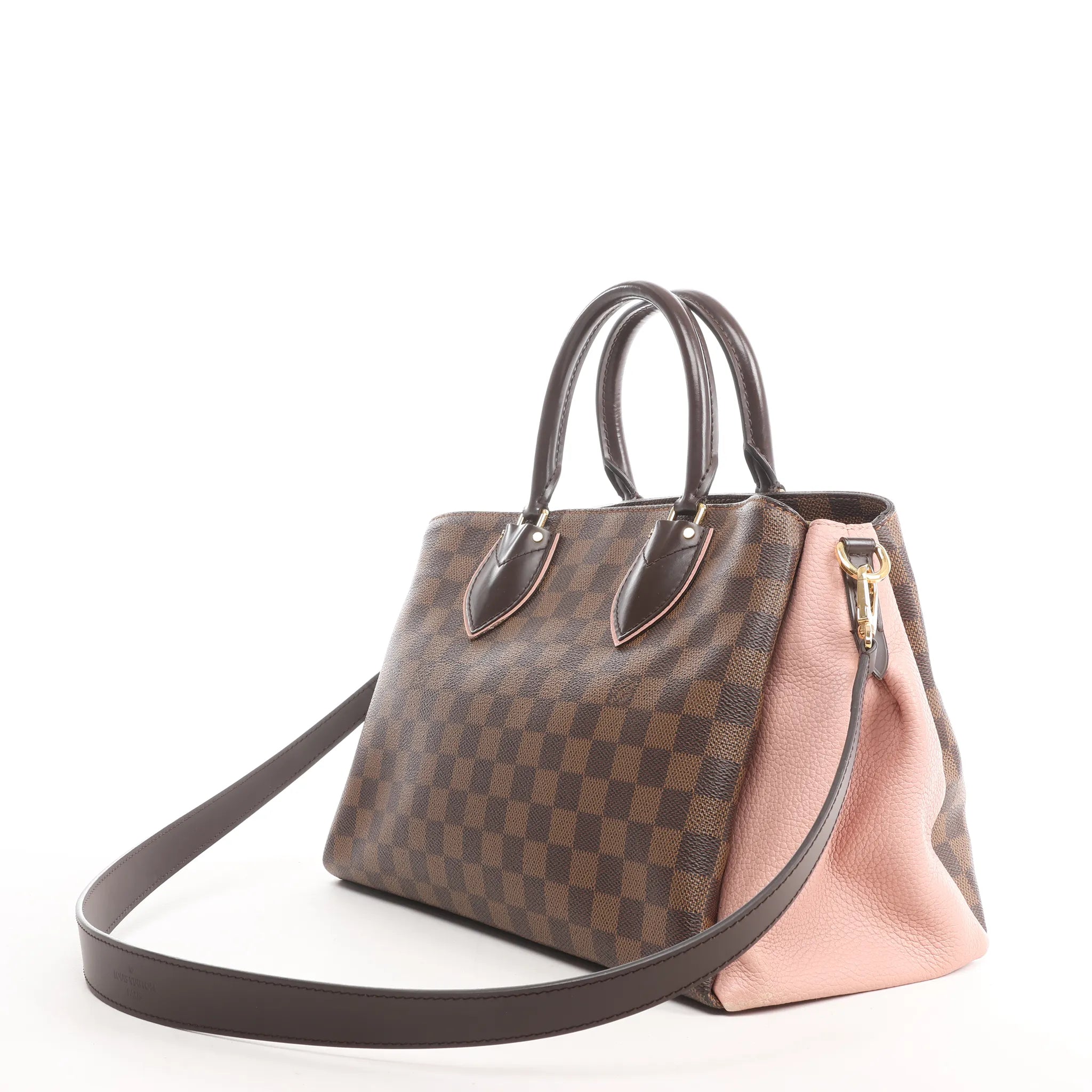 Louis Vuitton Normandy Damier Ebene 2Way Handbag in Brown x Pink N41488