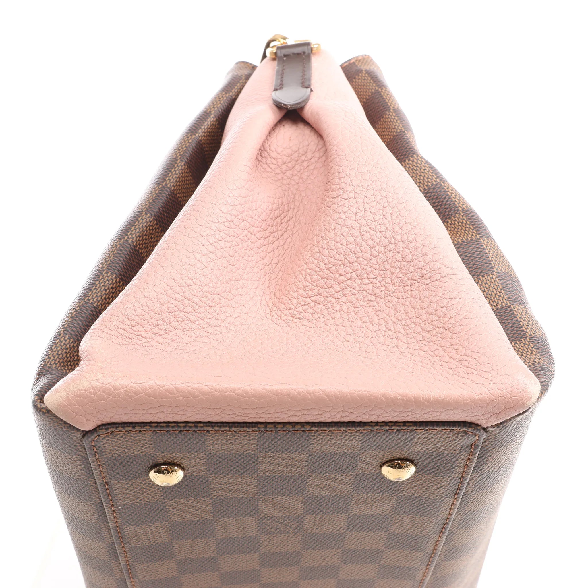 Louis Vuitton Normandy Damier Ebene 2Way Handbag in Brown x Pink N41488