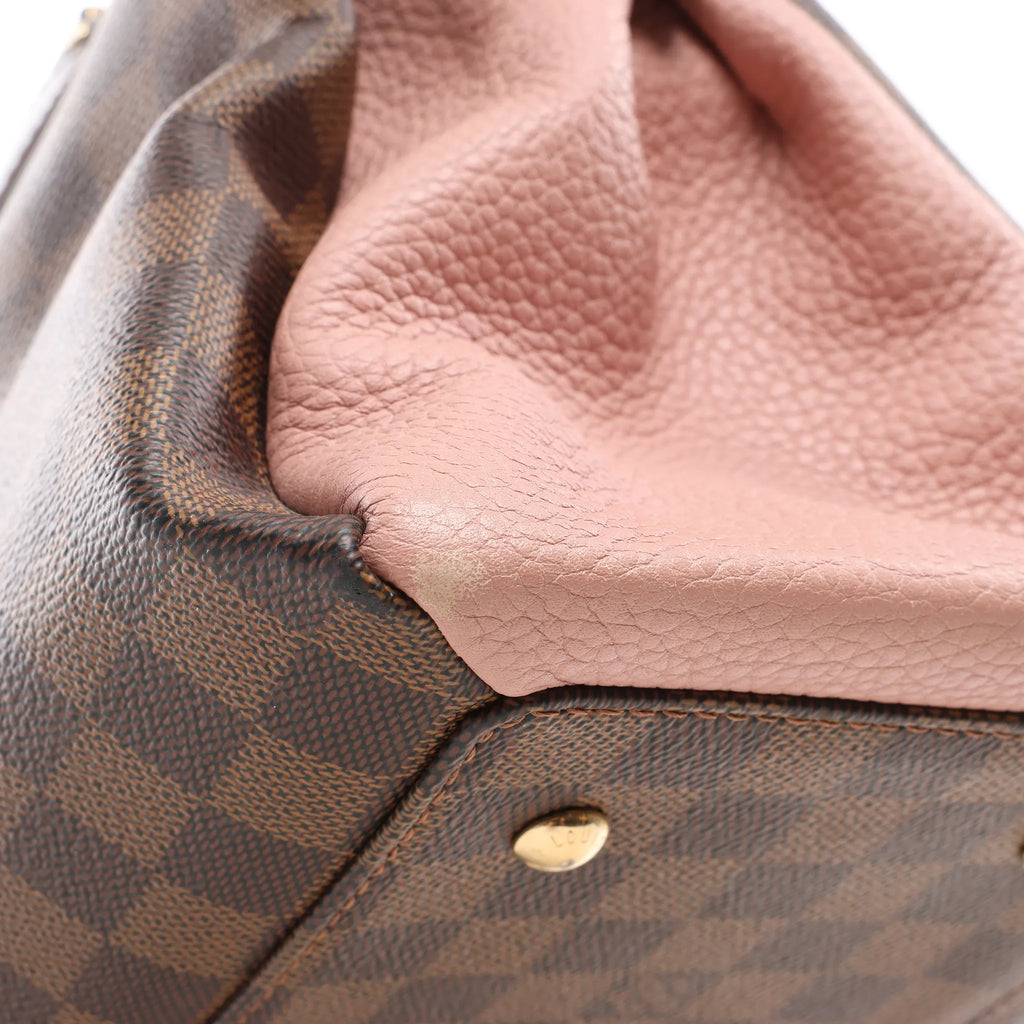 Louis Vuitton Normandy Damier Ebene 2Way Handbag in Brown x Pink N41488