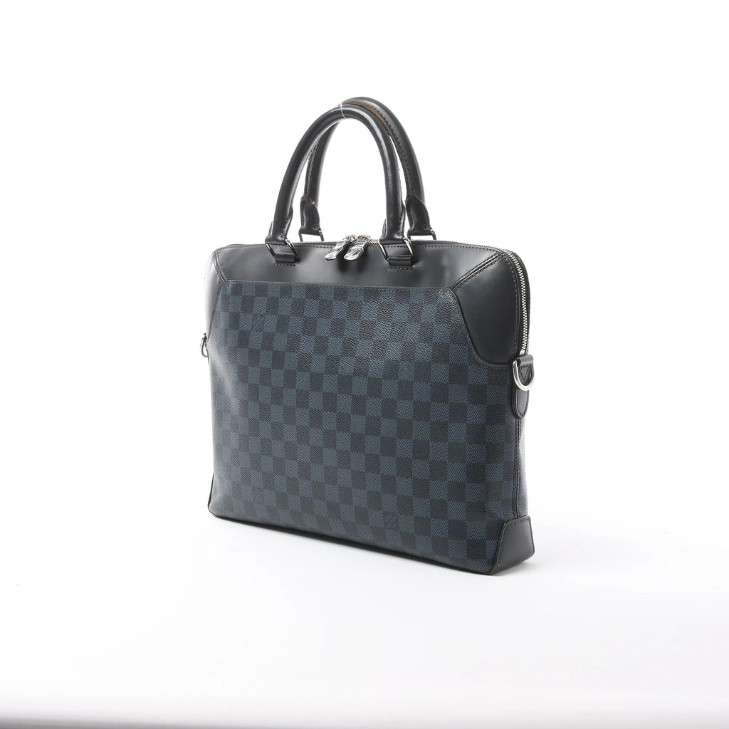 Louis Vuitton Oliver Damier Cobalt Handbag in Black x Navy Blue N51199