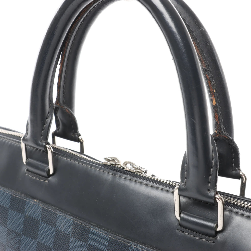Louis Vuitton Oliver Damier Cobalt Handbag in Black x Navy Blue N51199