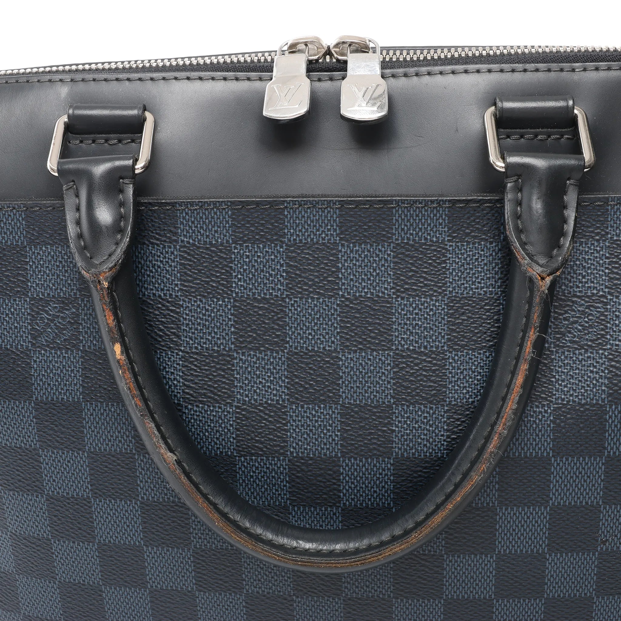 Louis Vuitton Oliver Damier Cobalt Handbag in Black x Navy Blue N51199