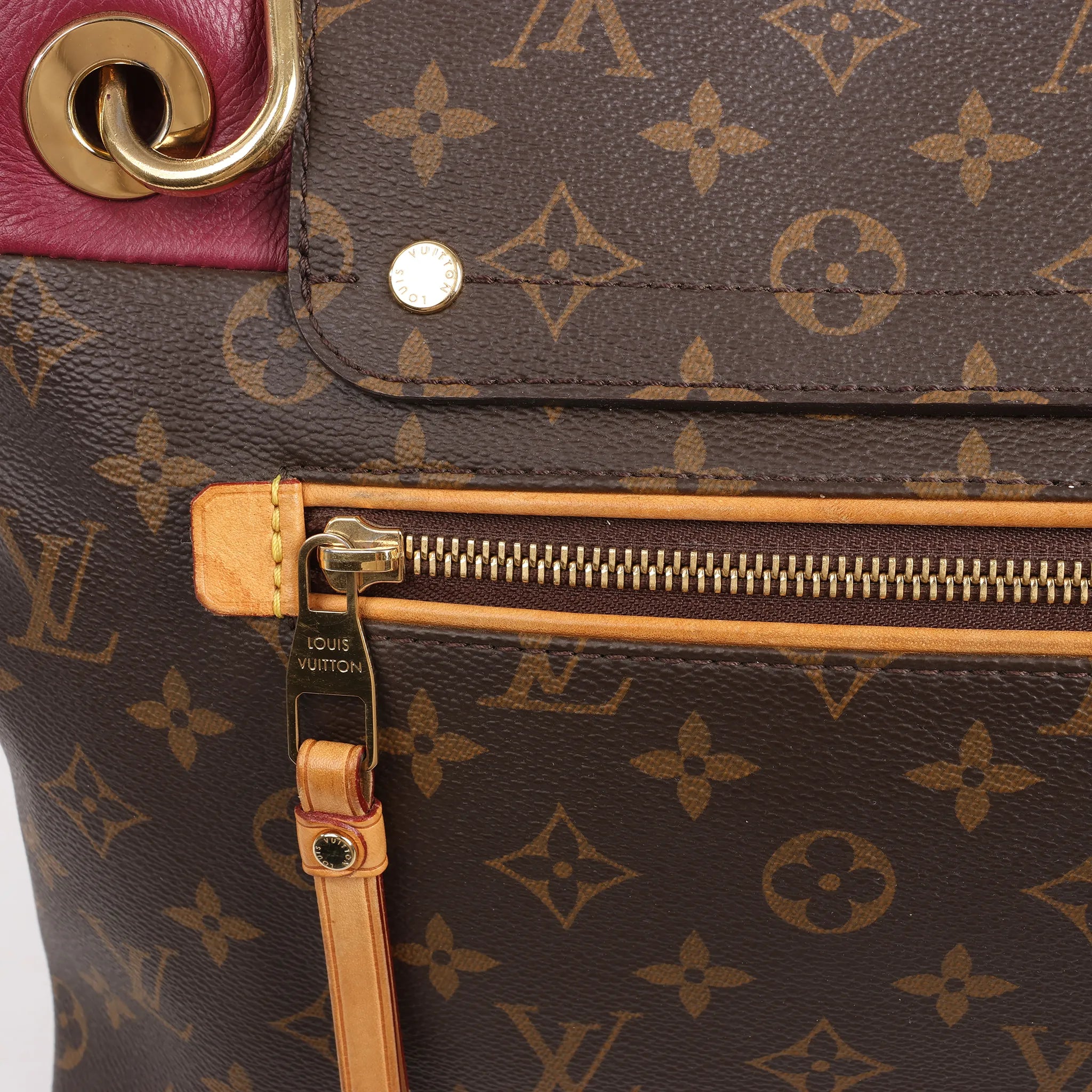 Louis Vuitton Monogram Olympe Shoulder Bag in Purple x Brown M41057
