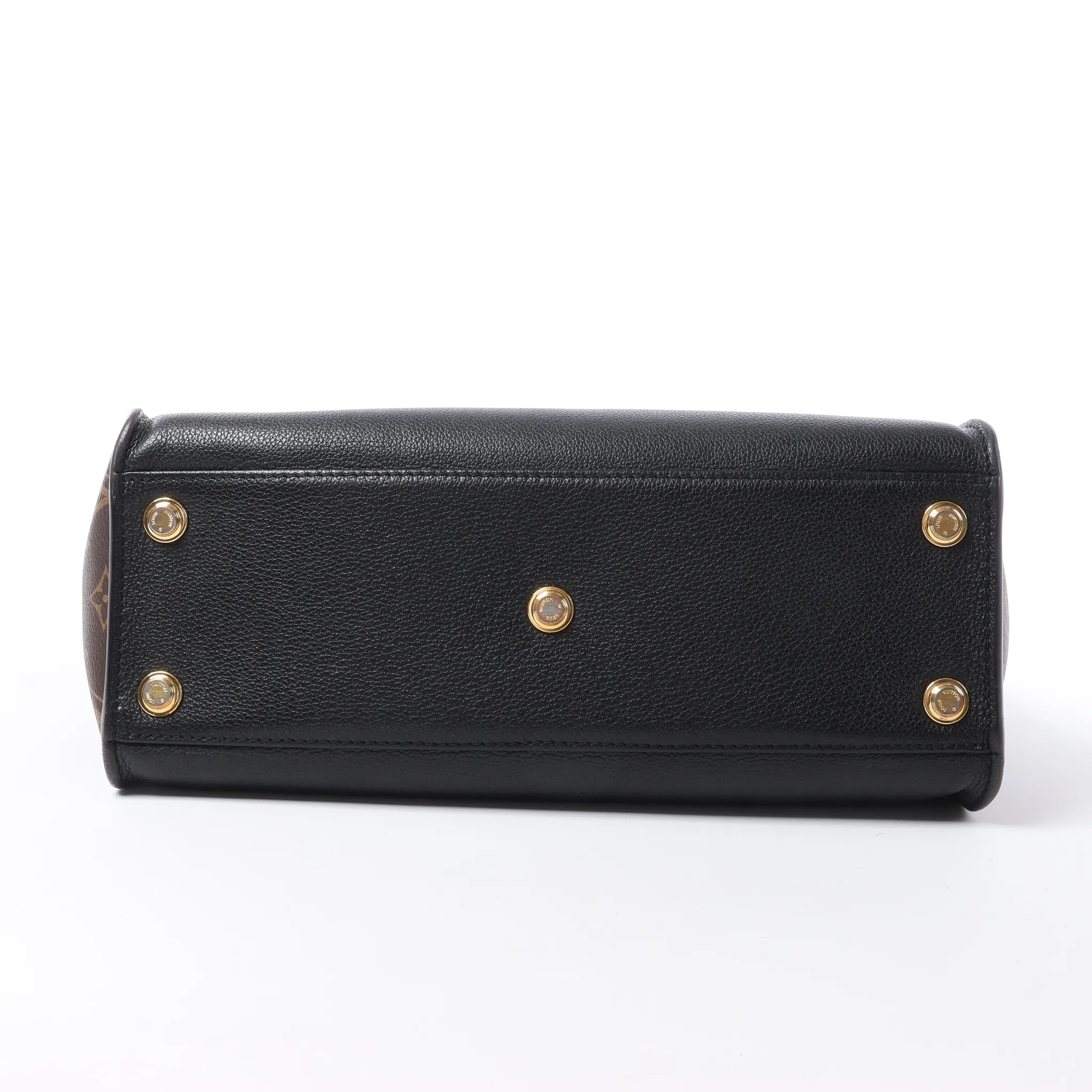 Louis Vuitton On My Side MM Monogram Leather 2Way Handbag in Brown x Black M53823
