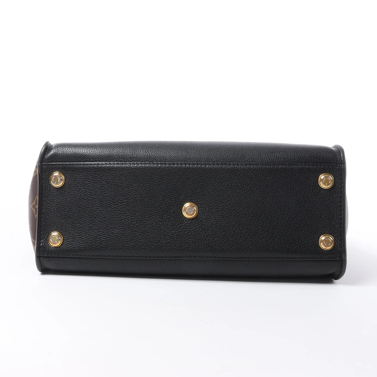 Louis Vuitton On My Side MM Monogram Leather 2Way Handbag in Brown x Black M53823