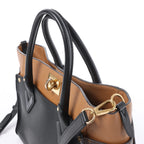Louis Vuitton On My Side MM Monogram Leather 2Way Handbag in Brown x Black M53823