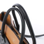 Louis Vuitton On My Side MM Monogram Leather 2Way Handbag in Brown x Black M53823