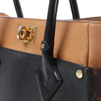 Louis Vuitton On My Side MM Monogram Leather 2Way Handbag in Brown x Black M53823