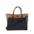 Louis Vuitton On My Side MM Monogram Leather 2Way Handbag in Brown x Black M53823