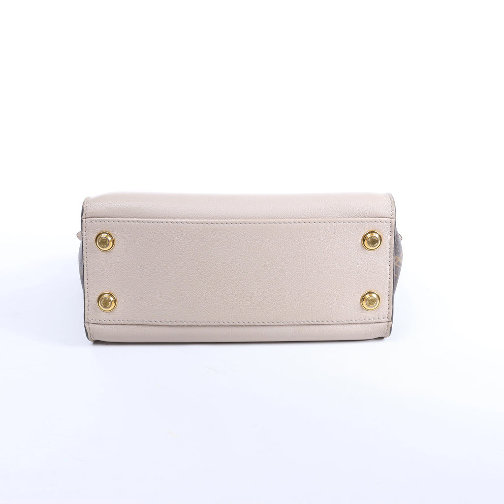 Louis Vuitton On My Side PM Monogram x Leather in Beige×Brown M57729
