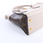 Louis Vuitton On My Side PM Monogram x Leather in Beige×Brown M57729