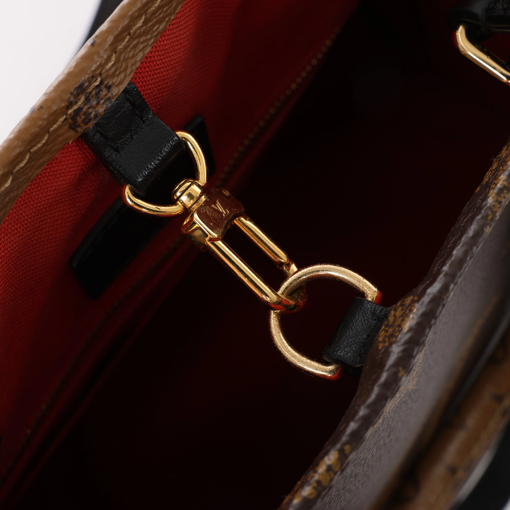 Louis Vuitton OnTheGo MM Giant Monogram Reverse 2Way Handbag in Brown M45321