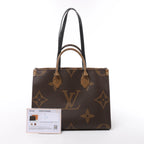 Louis Vuitton OnTheGo MM Giant Monogram Reverse 2Way Handbag in Brown M45321