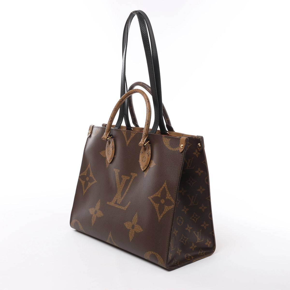 Louis Vuitton OnTheGo MM Giant Monogram Reverse 2Way Handbag in Brown M45321