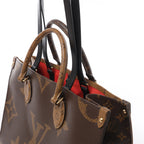 Louis Vuitton OnTheGo MM Giant Monogram Reverse 2Way Handbag in Brown M45321
