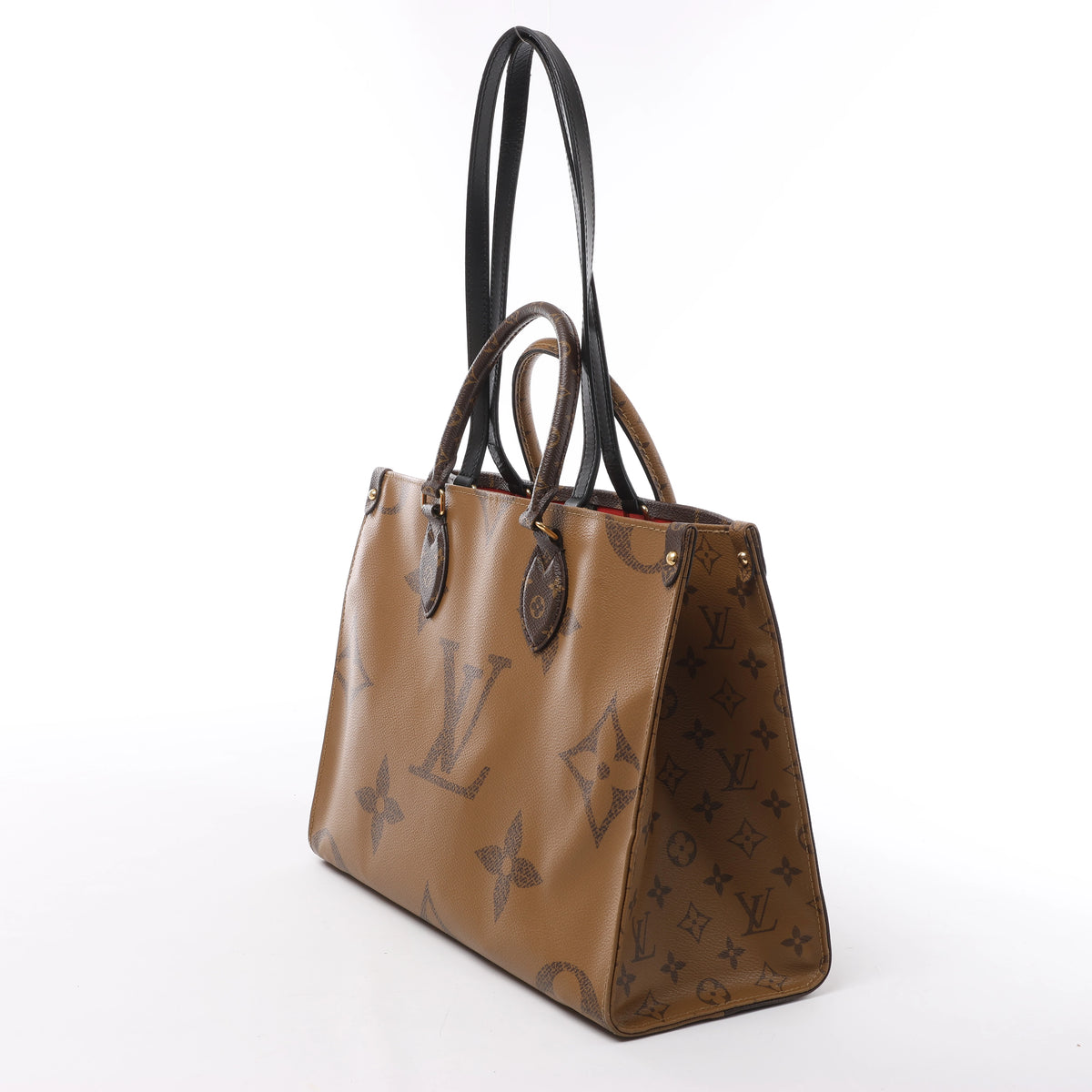 Louis Vuitton OnTheGo MM Giant Monogram Reverse 2Way Handbag in Brown M45321