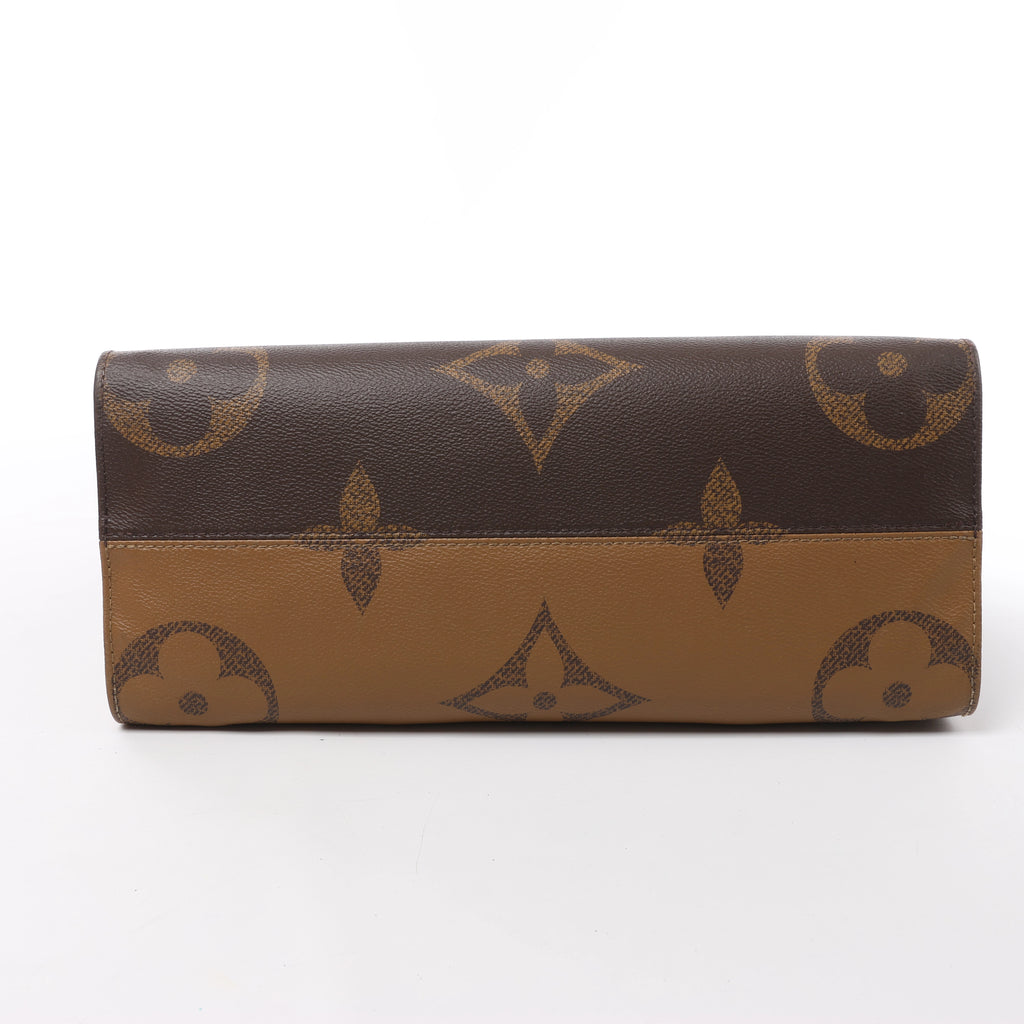 Louis Vuitton OnTheGo MM Giant Monogram Reverse 2Way Handbag in Brown M45321