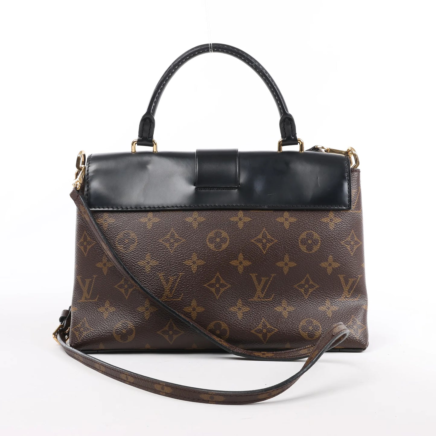 Sac à main Louis Vuitton en toile Monogram, une poignée, rabat, MM, 2 voies, M43125