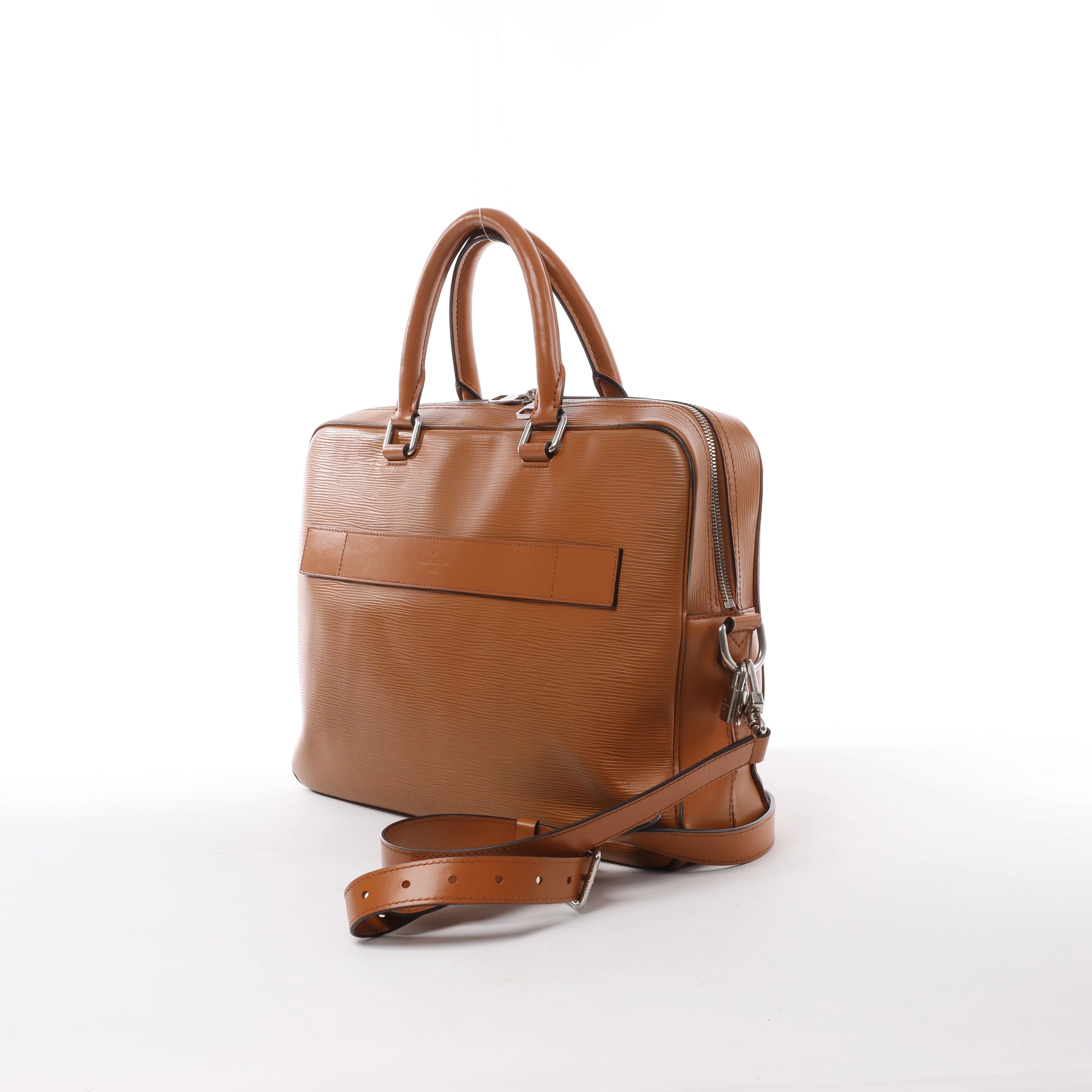 Bolso de mano Louis Vuitton Porte Documents Jules de piel Epi en negro M50163