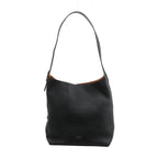 Black Louis Vuitton Low Key Hobo MM leather shoulder bag with a long strap, softly structured silhouette and subtle gold-tone detailing.