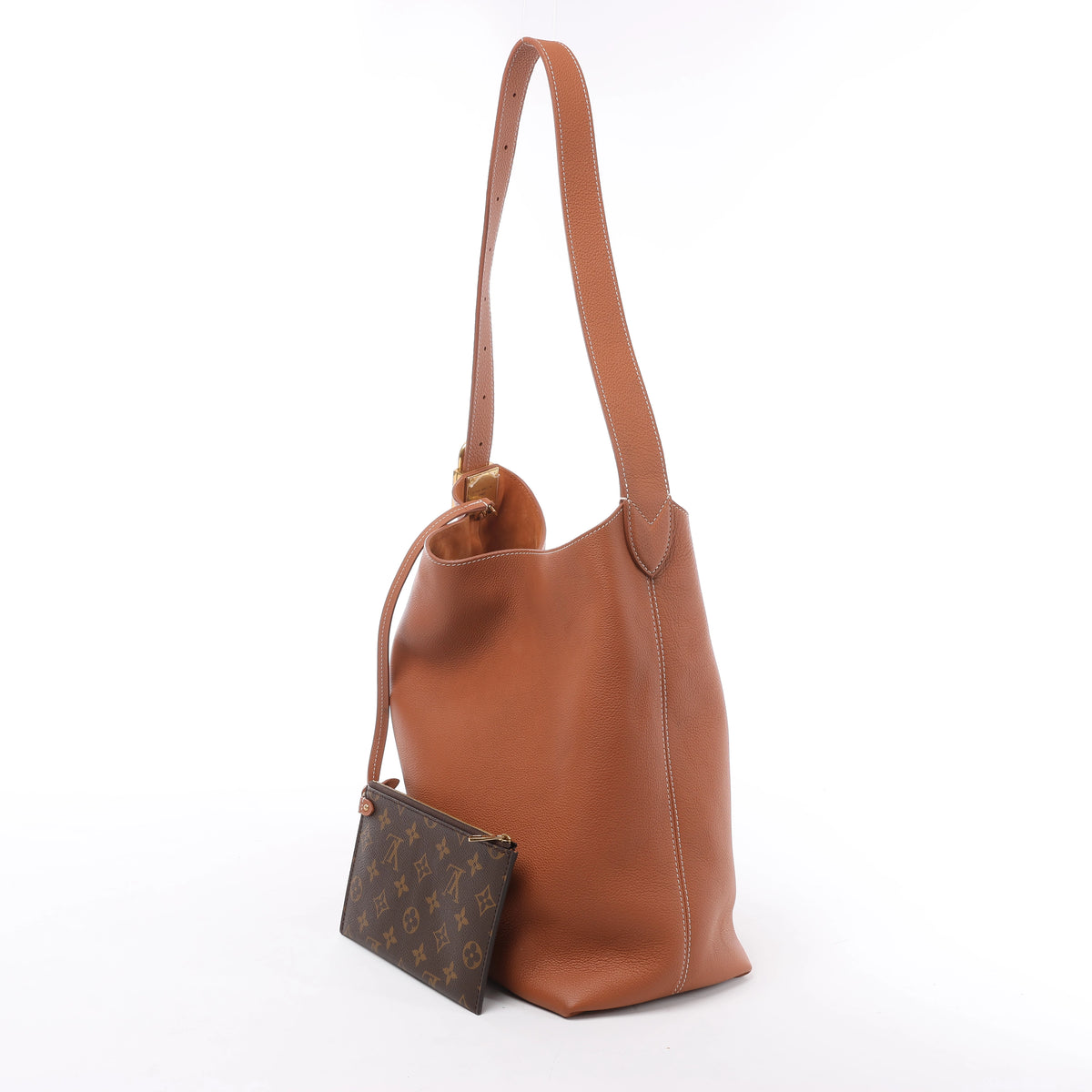 Louis Vuitton Padlock Lowkey Hobo MM Shoulder Bag in Brown M24974