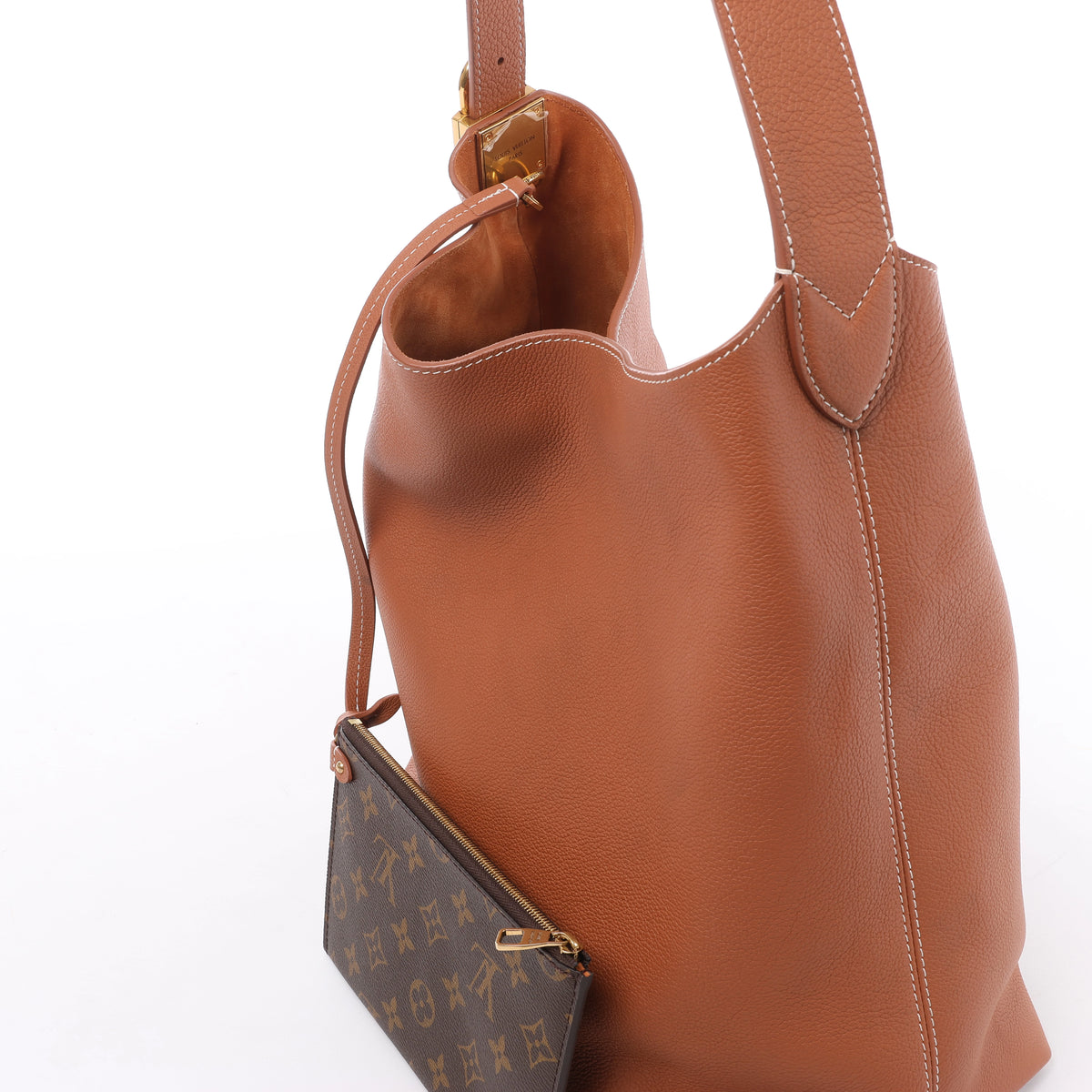 Louis Vuitton Padlock Lowkey Hobo MM Shoulder Bag in Brown M24974