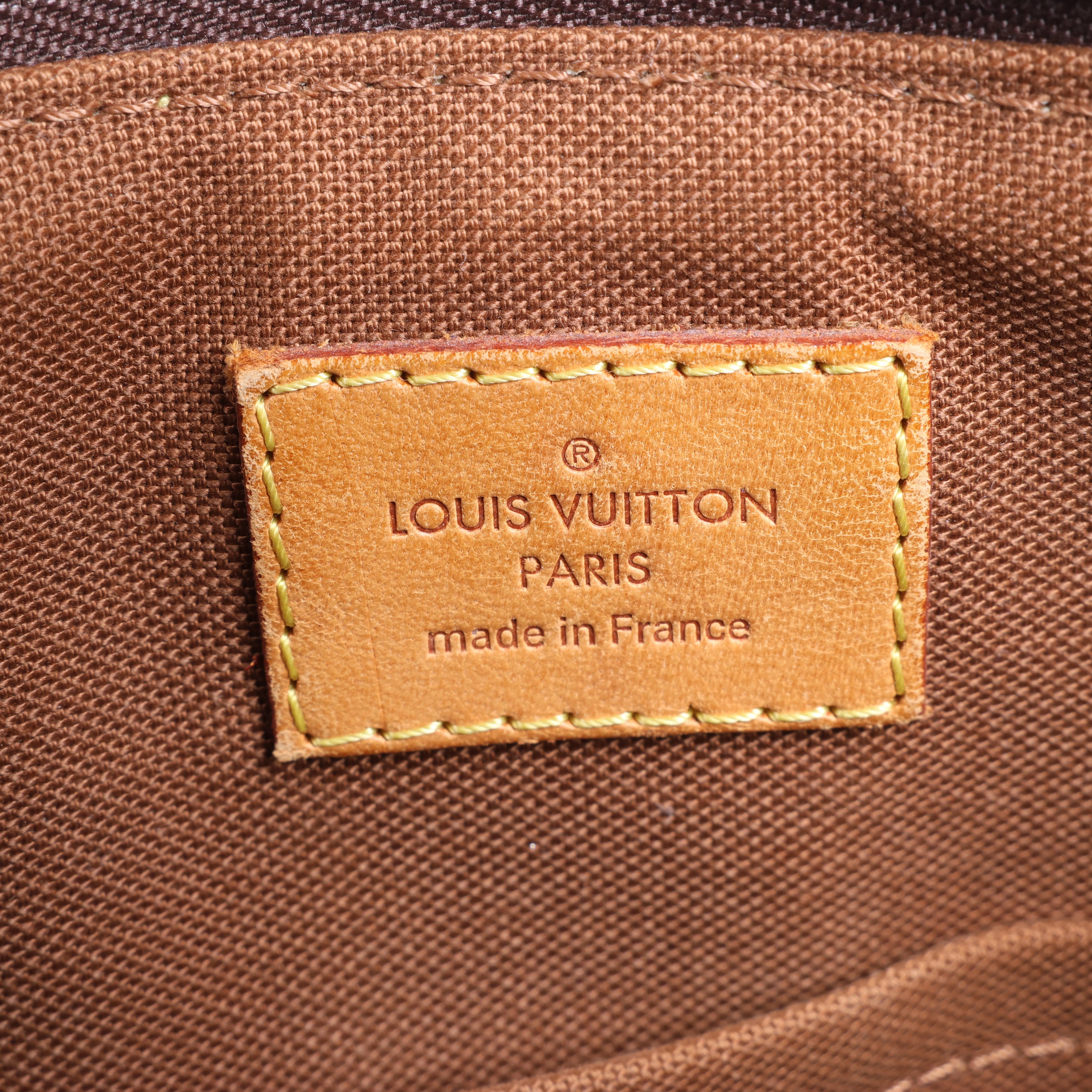 Louis Vuitton Palermo PM Monogram Bolso de mano 2 vías en Marrón M40145