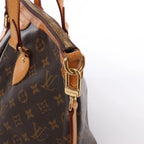 Louis Vuitton Palermo PM Monogram Bolso de mano 2 vías en Marrón M40145
