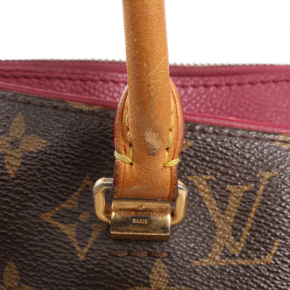 Louis Vuitton Pallas MM Monogram 2Way Handbag in Brown x Burgundy M40906