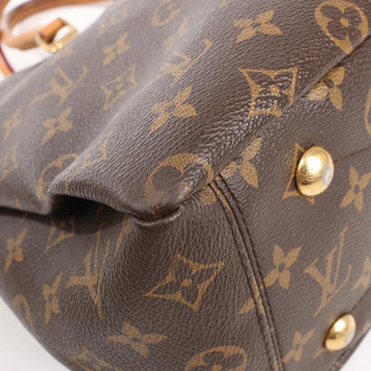 Louis Vuitton Pallas MM Monogram 2Way Handbag in Brown x Burgundy M40906