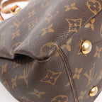 Louis Vuitton Pallas MM Monogram 2Way Handbag in Brown x Burgundy M40906
