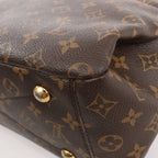 Louis Vuitton Pallas MM Monogram 2Way Handbag in Brown x Burgundy M40906